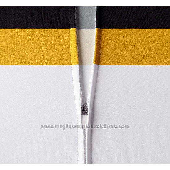 2019 Abbigliamento Ciclismo La Passione Nero Giallo Bianco Manica Corta e Salopette